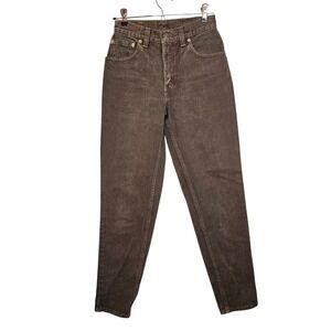 Vtg Levis 550 Relaxed Fit Tapered Leg Brown Jeans Womens‎ 3 Med Made in USA 1996